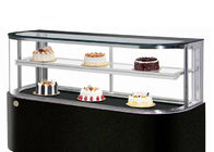 Il vetro curvo D modella il frigorifero commerciale del dolce 600W