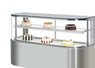 Il vetro curvo D modella il frigorifero commerciale del dolce 600W