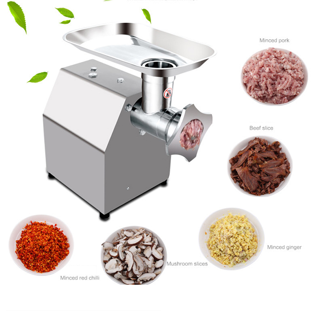 metà elettrica della tritacarne With Sausage Tube di acciaio inossidabile delle attrezzature di trasformazione dei prodotti alimentari 150KG/h