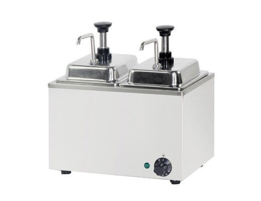 Durable Commercial Condiment Pump Dispenser Stainless Steel Material Size 350x240x365